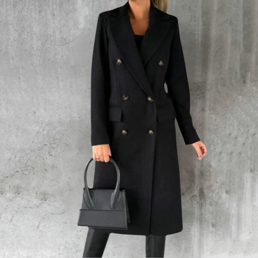 Crown & Concrete™ | Elegant Wool Coat