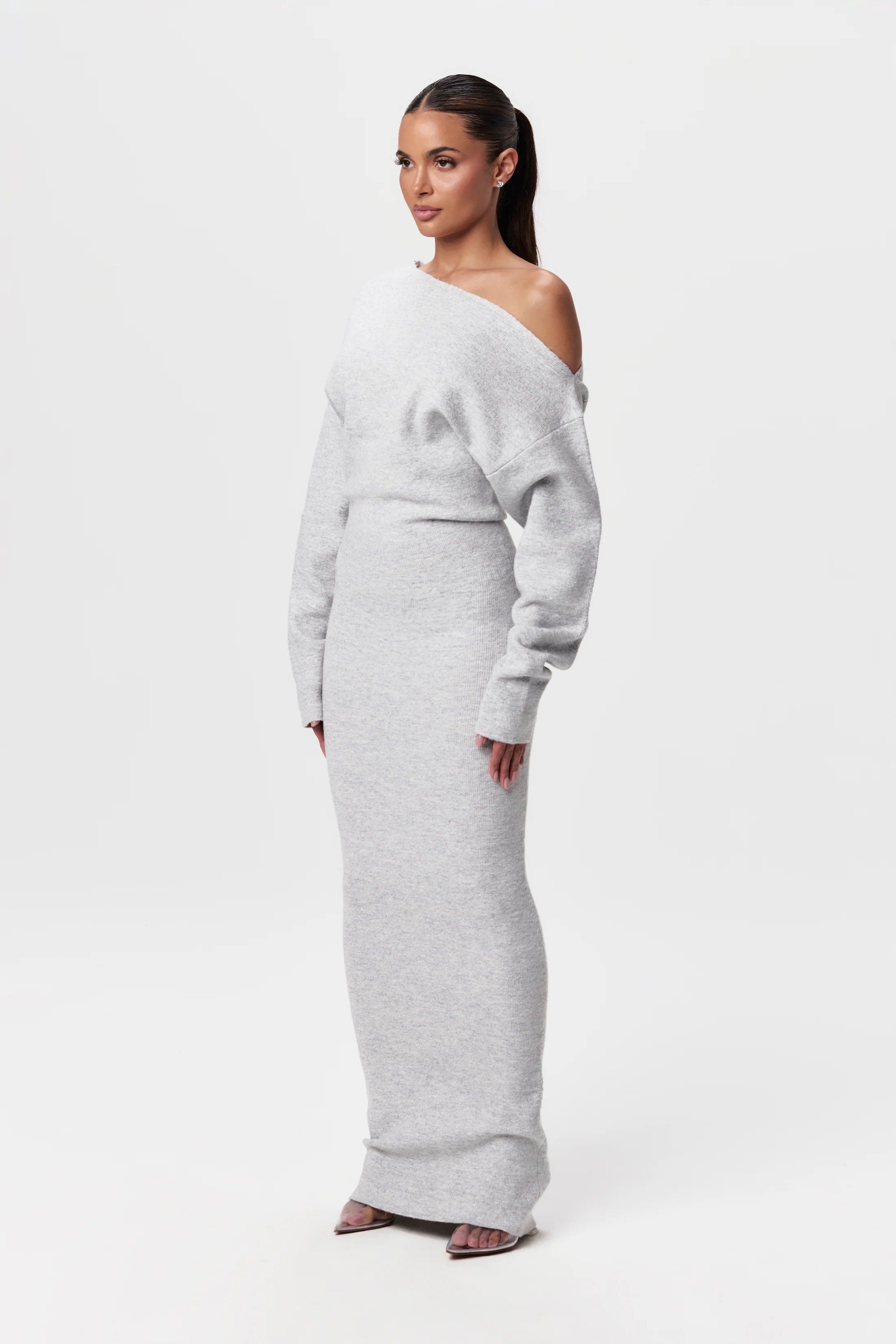 Crown & Concrete™ | Drop-Shoulder Sweater Dress