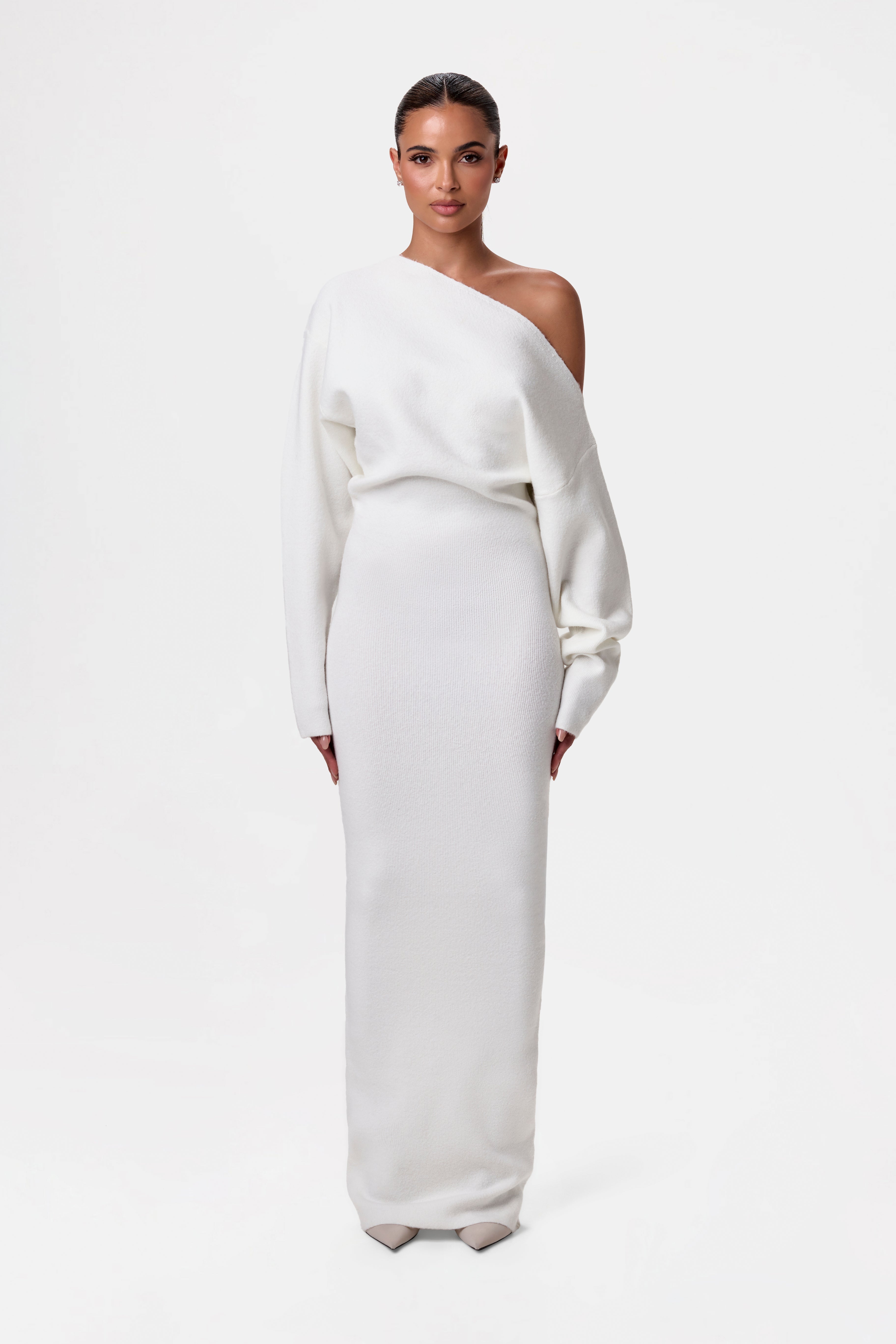 Crown & Concrete™ | Drop-Shoulder Sweater Dress